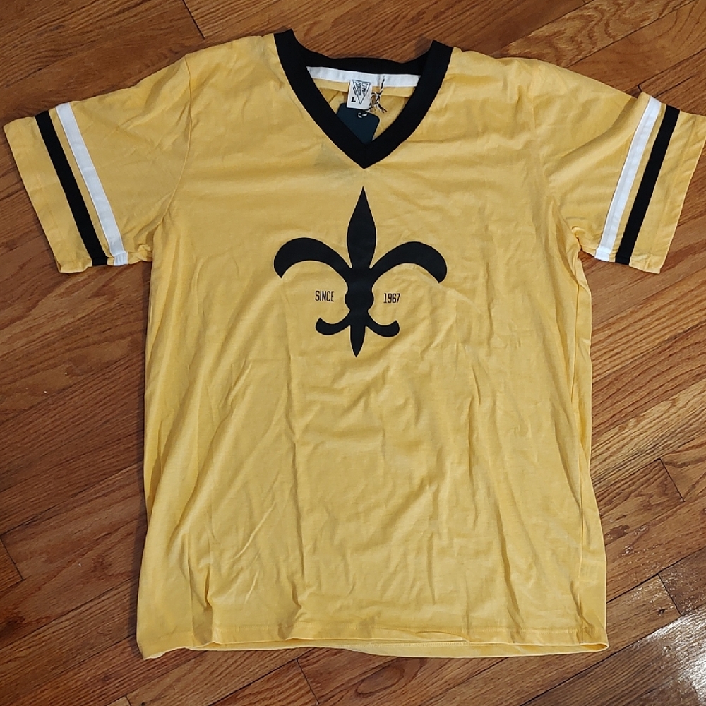 New Orleans Throwback Shirt with Black Fleur-de-lis